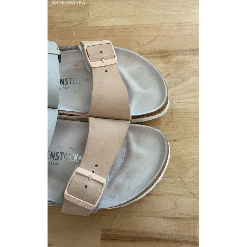 Birkenstock Arizona Split Colorblock Sandals Mineral Light Rose Nubuck Women 9